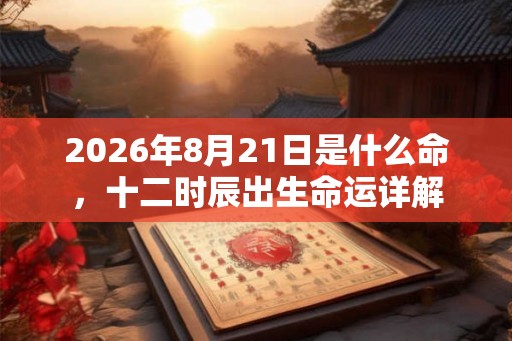 2026年8月21日是什么命，十二时辰出生命运详解