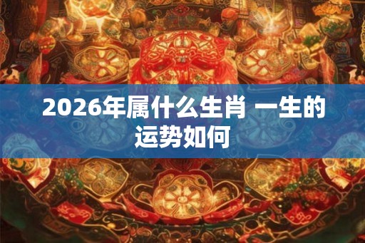 2026年属什么生肖 一生的运势如何