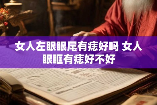 女人左眼眼尾有痣好吗 女人眼眶有痣好不好