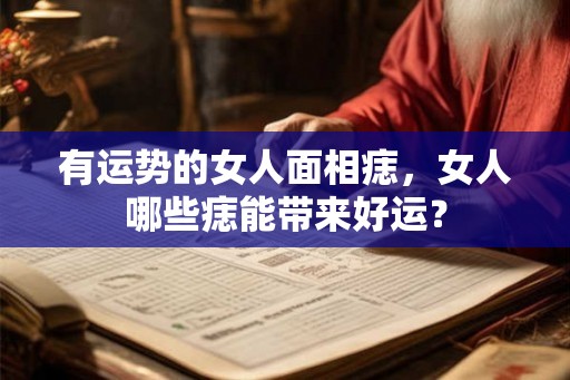 有运势的女人面相痣，女人哪些痣能带来好运？