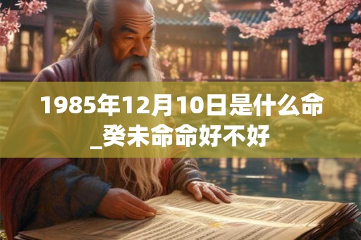 1985年12月10日是什么命_癸未命命好不好
