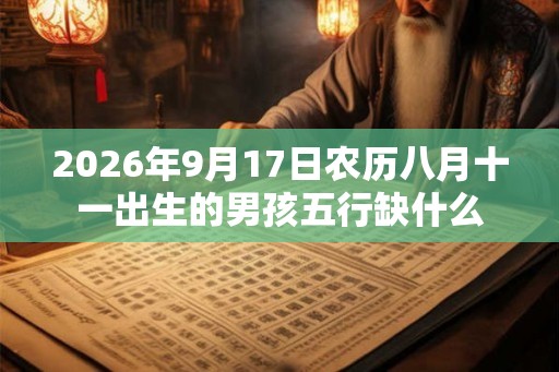 2026年9月17日农历八月十一出生的男孩五行缺什么 2026年9月17日农历八月十一出生的男孩五行缺什么