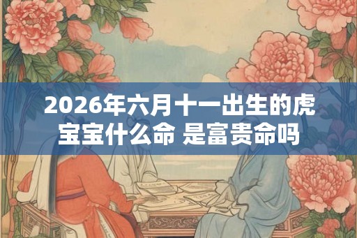 2026年六月十一出生的虎宝宝什么命 是富贵命吗
