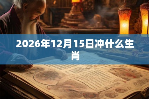 2026年12月15日冲什么生肖