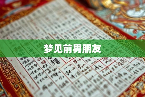 梦见前男朋友