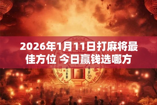 2026年1月11日打麻将最佳方位 今日赢钱选哪方