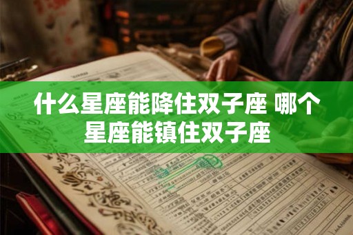 什么星座能降住双子座 哪个星座能镇住双子座