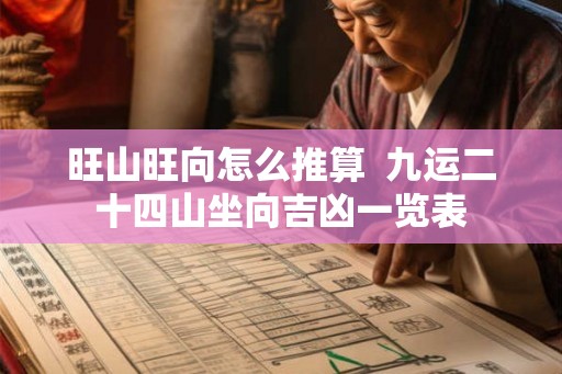 旺山旺向怎么推算  九运二十四山坐向吉凶一览表
