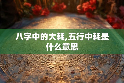 八字中的大耗,五行中耗是什么意思 八字中的大耗,五行中耗是什么意思