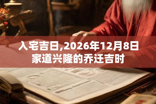 入宅吉日,2026年12月8日家道兴隆的乔迁吉时 入宅吉日,2026年12月8日家道兴隆的乔迁吉时