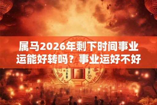 属马2026年剩下时间事业运能好转吗？事业运好不好？
