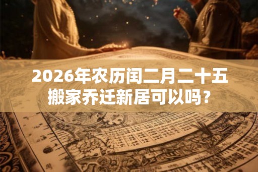 2026年农历闰二月二十五搬家乔迁新居可以吗？