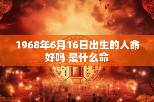 1968年6月16日出生的人命好吗 是什么命 1968年6月16日出生的人命好吗 是什么命