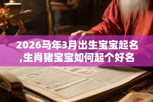 2026马年3月出生宝宝起名,生肖猪宝宝如何起个好名字？