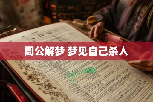 周公解梦 梦见自己杀人