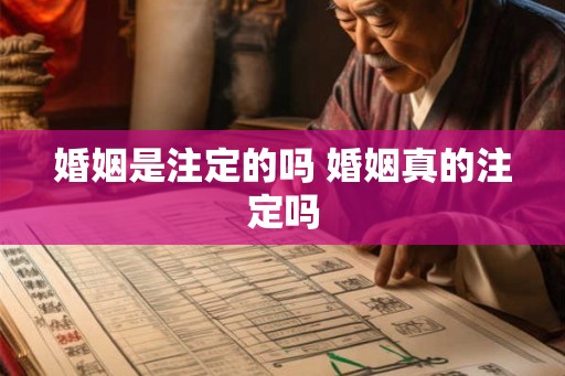 婚姻是注定的吗 婚姻真的注定吗 婚姻是注定的吗 婚姻真的注定吗