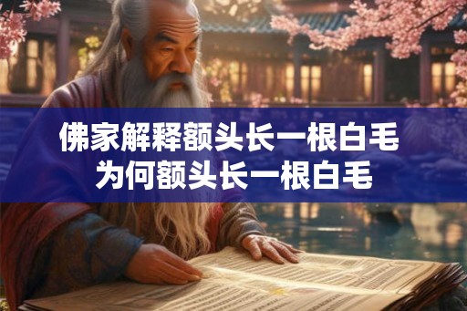 佛家解释额头长一根白毛 为何额头长一根白毛