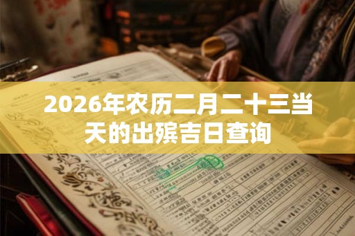 2026年农历二月二十三当天的出殡吉日查询