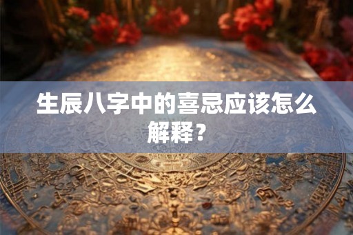 生辰八字中的喜忌应该怎么解释? 生辰八字中的喜忌应该怎么解释?