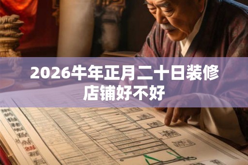 2026牛年正月二十日装修店铺好不好