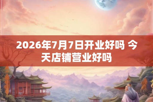 2026年7月7日开业好吗 今天店铺营业好吗 2026年7月7日开业好吗 今天店铺营业好吗