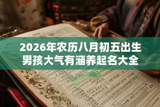 2026年农历八月初五出生男孩大气有涵养起名大全