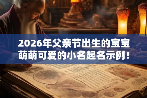 2026年父亲节出生的宝宝萌萌可爱的小名起名示例！