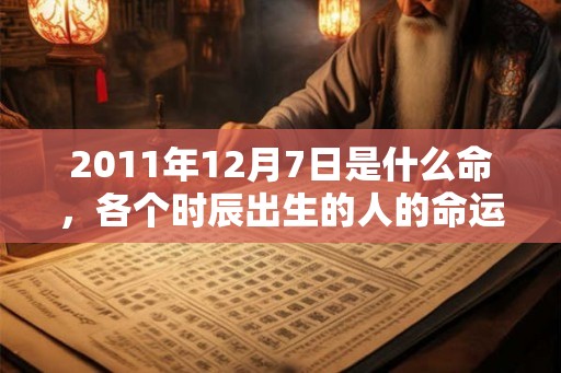 2011年12月7日是什么命,各个时辰出生的人的命运 2011年12月7日是什么命,各个时辰出生的人的命运