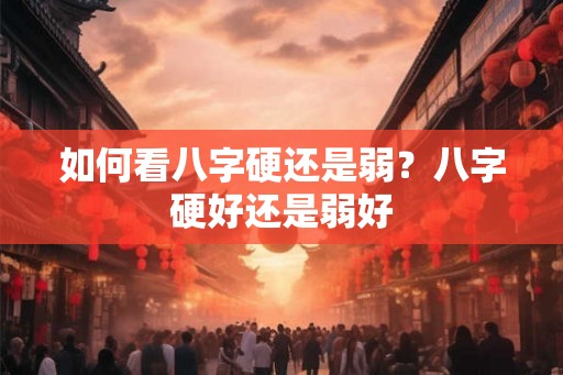 如何看八字硬还是弱？八字硬好还是弱好
