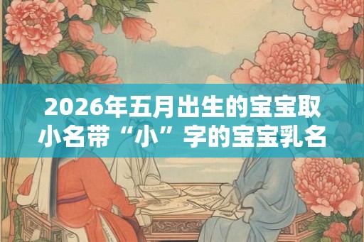 2026年五月出生的宝宝取小名带“小”字的宝宝乳名