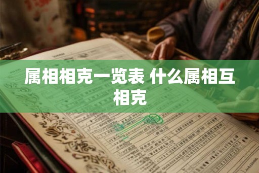 属相相克一览表 什么属相互相克