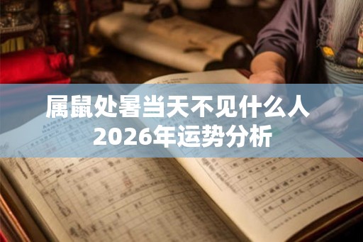 属鼠处暑当天不见什么人 2026年运势分析