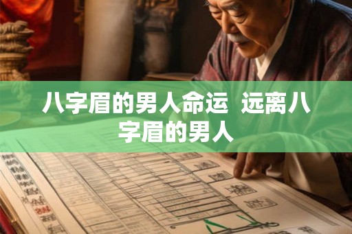 八字眉的男人命运  远离八字眉的男人