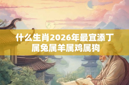 什么生肖2026年最宜添丁 属兔属羊属鸡属狗