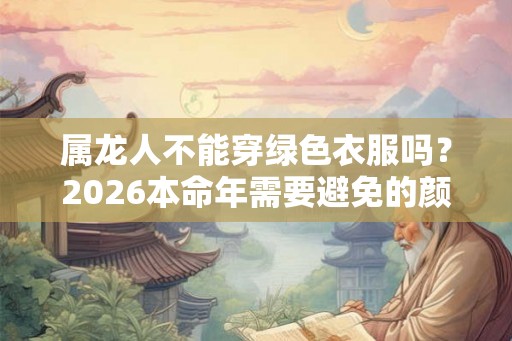 属龙人不能穿绿色衣服吗？2026本命年需要避免的颜色是什么？