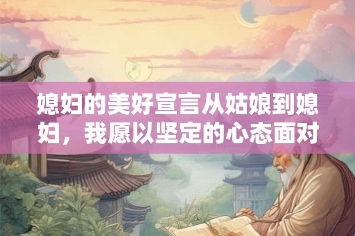 媳妇的美好宣言从姑娘到媳妇，我愿以坚定的心态面对婚姻