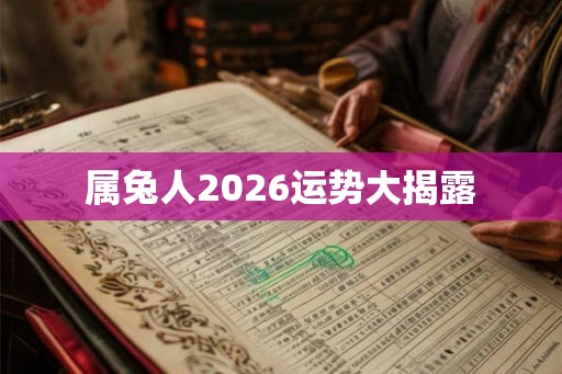 属兔人2026运势大揭露