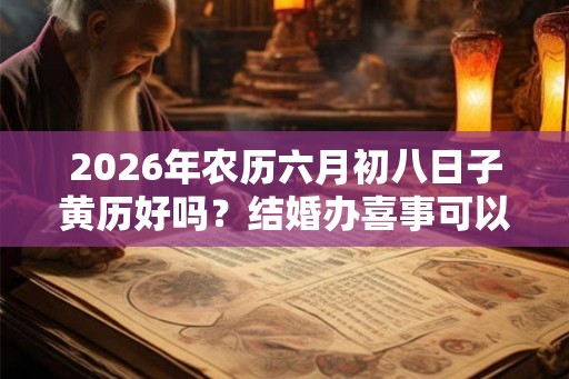 2026年农历六月初八日子黄历好吗?结婚办喜事可以吗? 2026年农历六月初八日子黄历好吗?结婚办喜事可以吗?