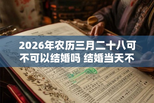 2026年农历三月二十八可不可以结婚吗 结婚当天不吉利的征兆