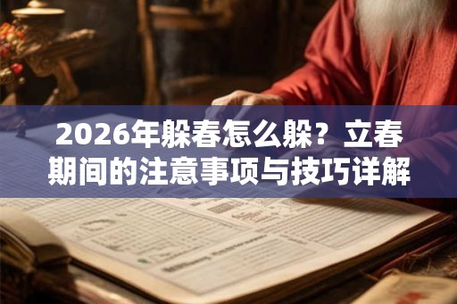 2026年躲春怎么躲?立春期间的注意事项与技巧详解 2026年躲春怎么躲?立春期间的注意事项与技巧详解