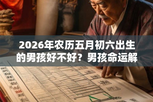 2026年农历五月初六出生的男孩好不好？男孩命运解析
