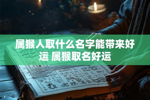属猴人取什么名字能带来好运 属猴取名好运
