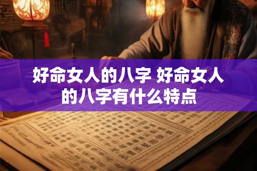 好命女人的八字 好命女人的八字有什么特点