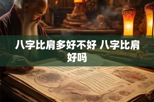 八字比肩多好不好 八字比肩好吗