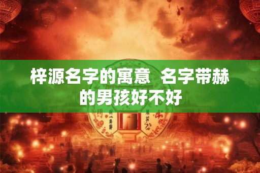 梓源名字的寓意  名字带赫的男孩好不好