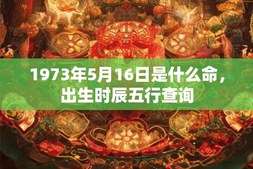 1973年5月16日是什么命，出生时辰五行查询