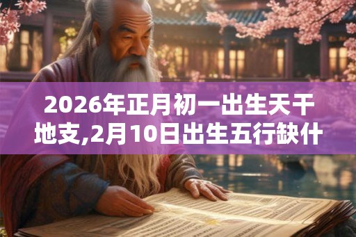 2026年正月初一出生天干地支,2月10日出生五行缺什么