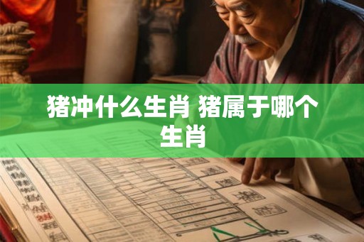 猪冲什么生肖 猪属于哪个生肖
