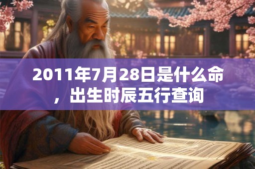 2011年7月28日是什么命，出生时辰五行查询