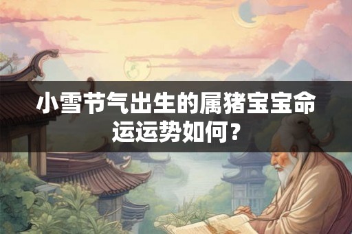 小雪节气出生的属猪宝宝命运运势如何？